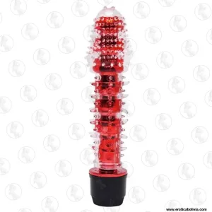 Vibrador YouVibe Feel Me Translúcido con Texturas de Puntos - 17.5 cm