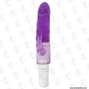 Vibrador Dual Mini Bunny Floral – 10 cm Insertables y Textura Estimulante